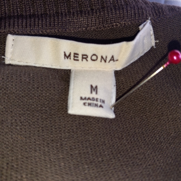 Women's Merona sweater turtleneck Brown size medium NWOT rayon/ nylon - Picture 6 of 6
